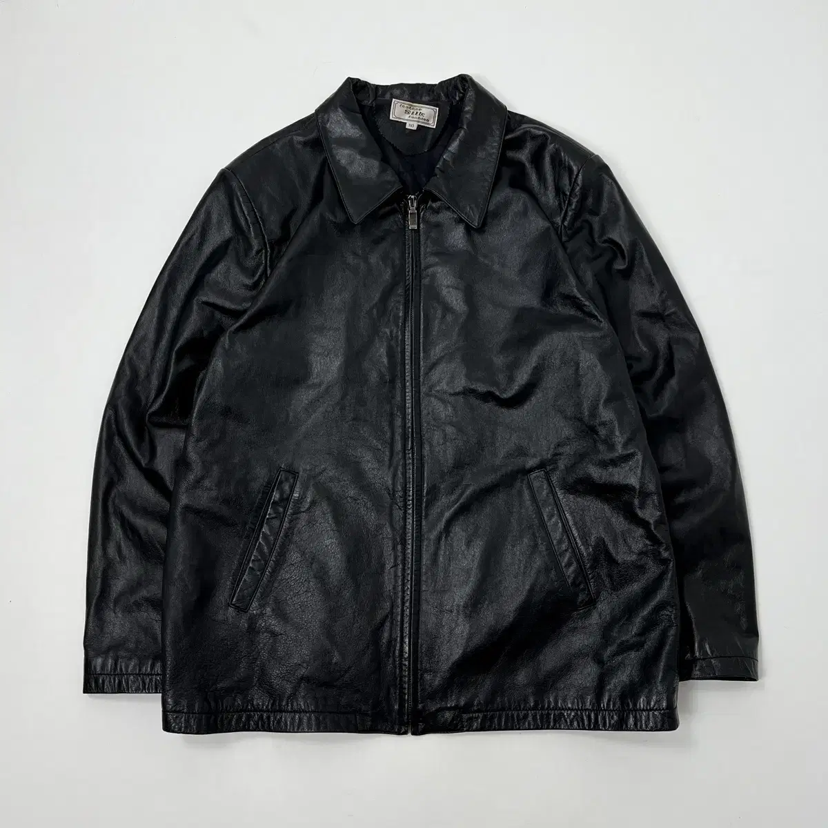 (무료배송) 1990s Cow leather 소가죽 미니멀 자켓