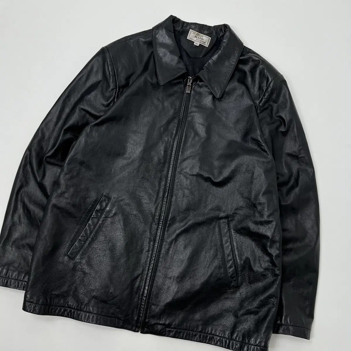 (무료배송) 1990s Cow leather 소가죽 미니멀 자켓