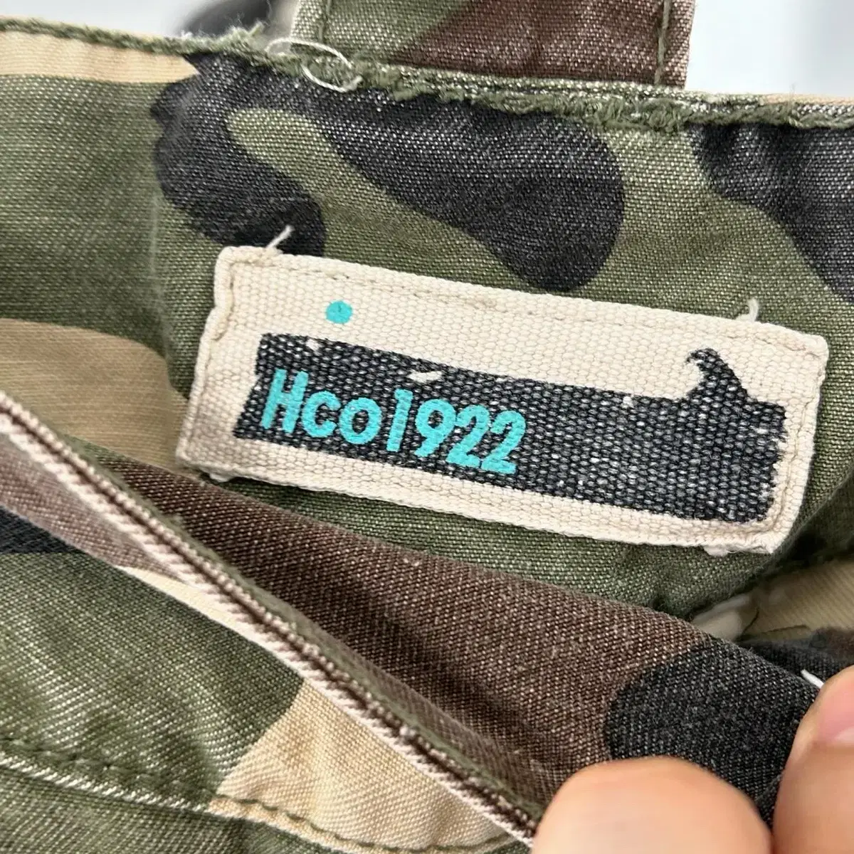 Hco1992 테크니컬 카모 와이드 카고 팬츠