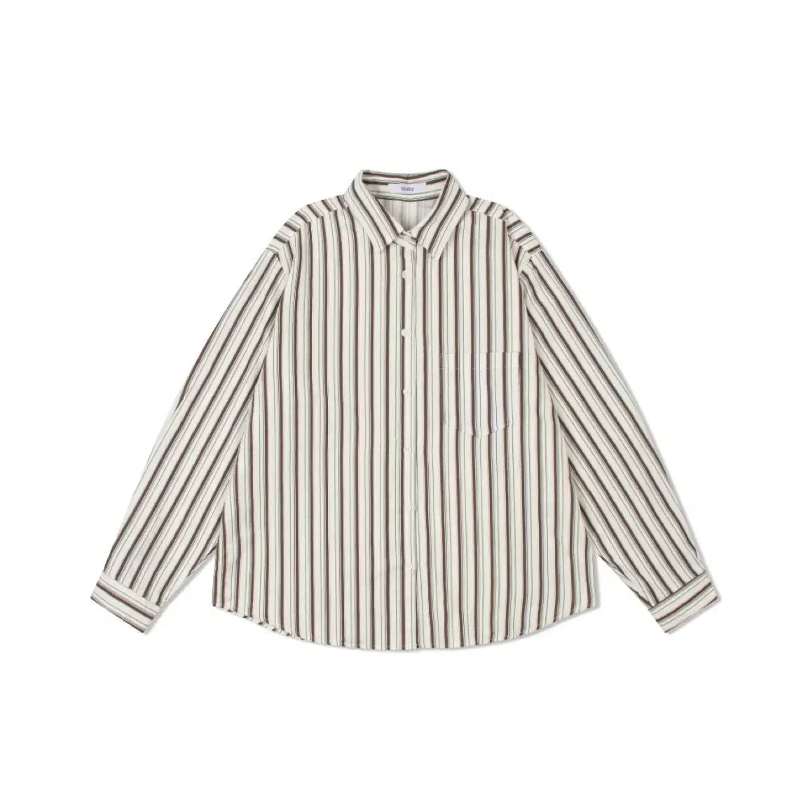 블리시 blishy vintage striped shirt (brown)