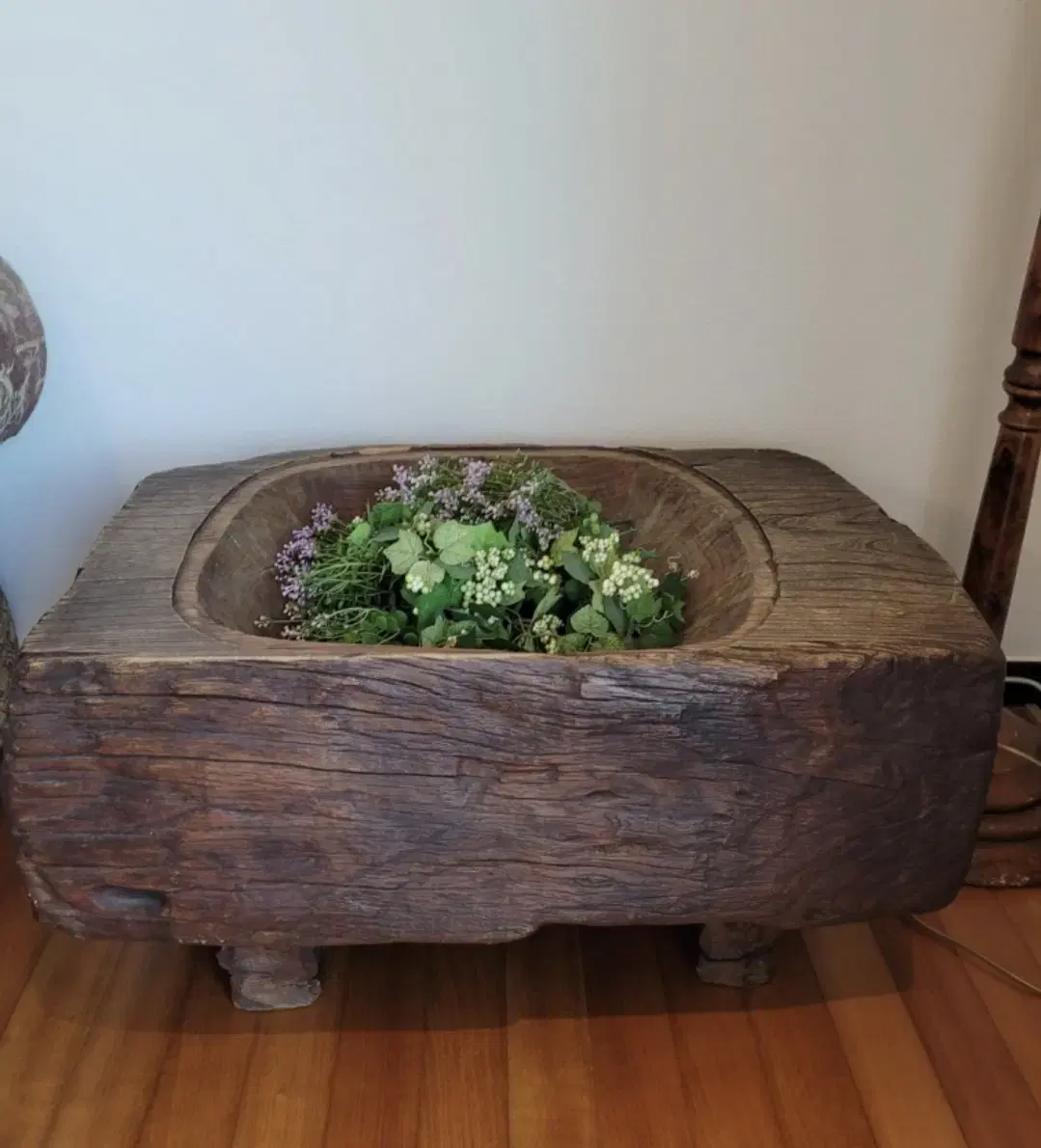 Planter stand made of elm scraps