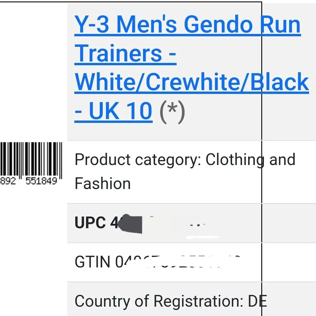 Y-3 S-GENDO RUN 스니커즈 285 새상품