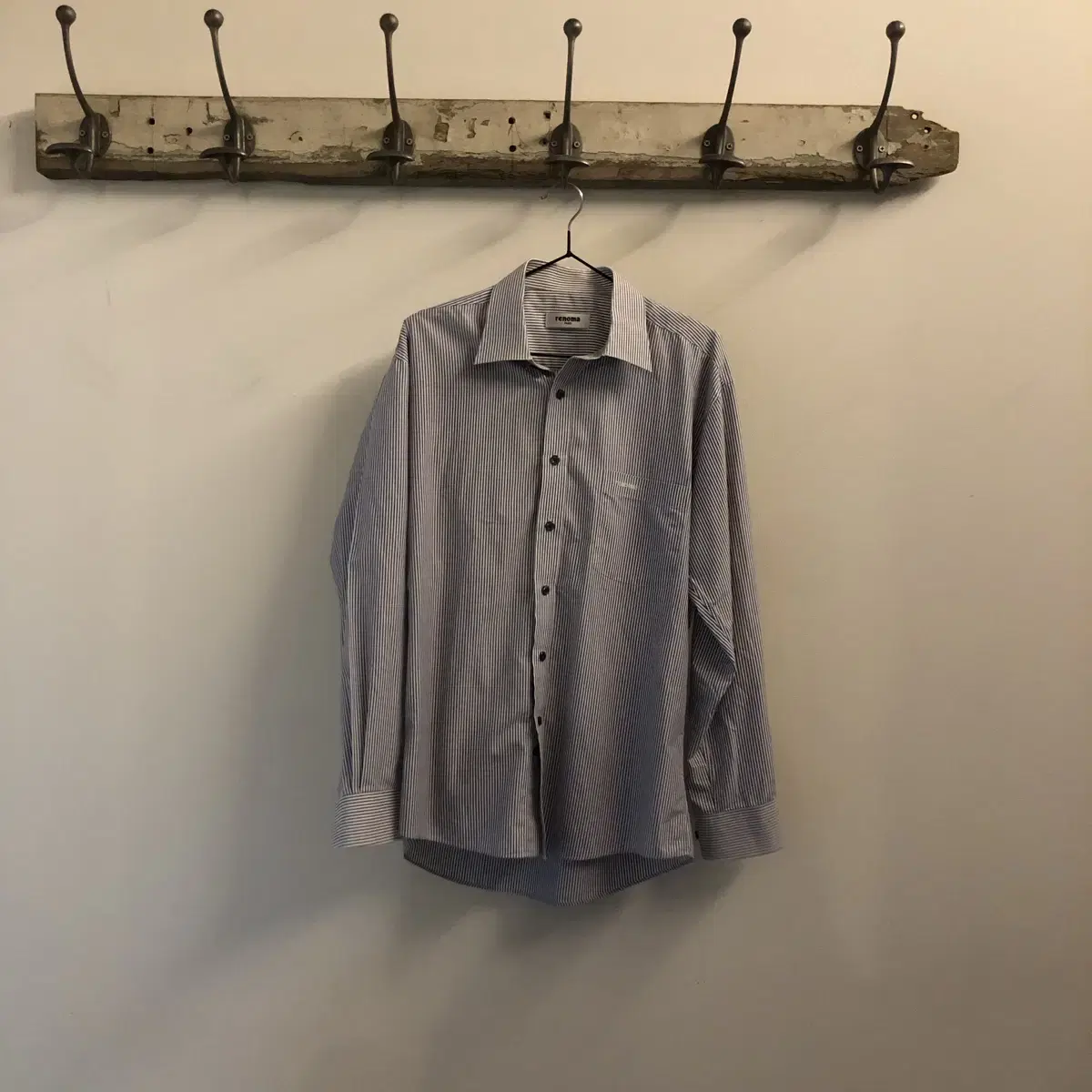 Vintage Renoma paris blue stripe shirt