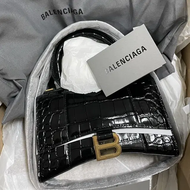 발렌시아가 아워글래스XS  CROC BALENCIAGA HOURGLASS