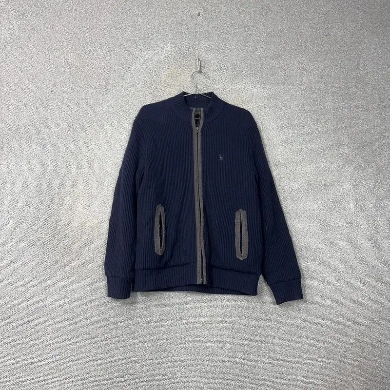 100% Haggis Casual Navy Quilted Knit Jacket