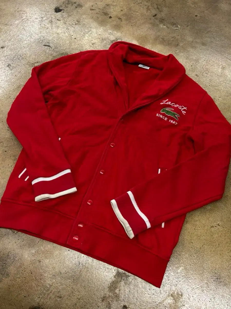 (정품/approx. 100) Lacoste Bomber Jacket Red