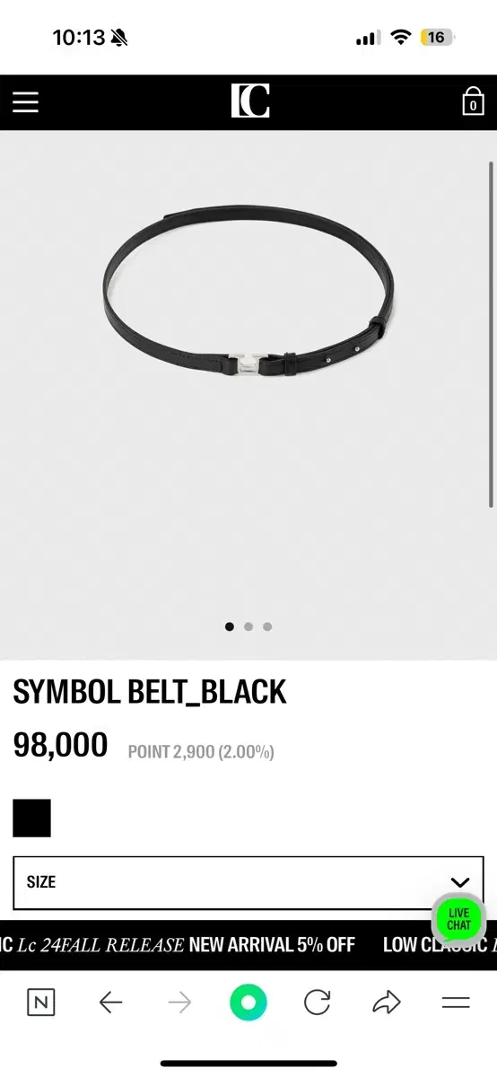 Low Classic SYMBOL BELT_BLACK