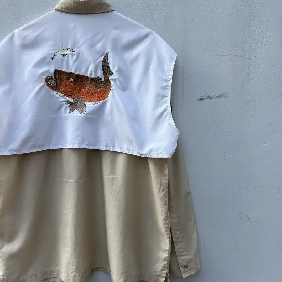 VINTAGE FISHING EMBROIDERY SHIRT 피싱셔츠