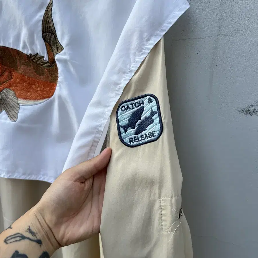 VINTAGE FISHING EMBROIDERY SHIRT 피싱셔츠