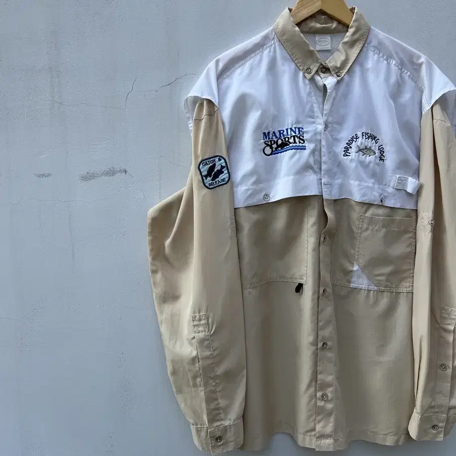 VINTAGE FISHING EMBROIDERY SHIRT 피싱셔츠