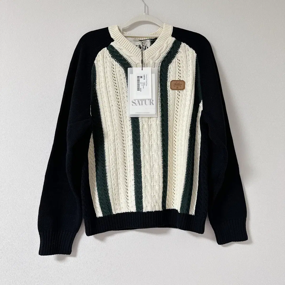 [New arrivals] Setter Roseanne V-Neck Cable Knit Dark Green(size M)