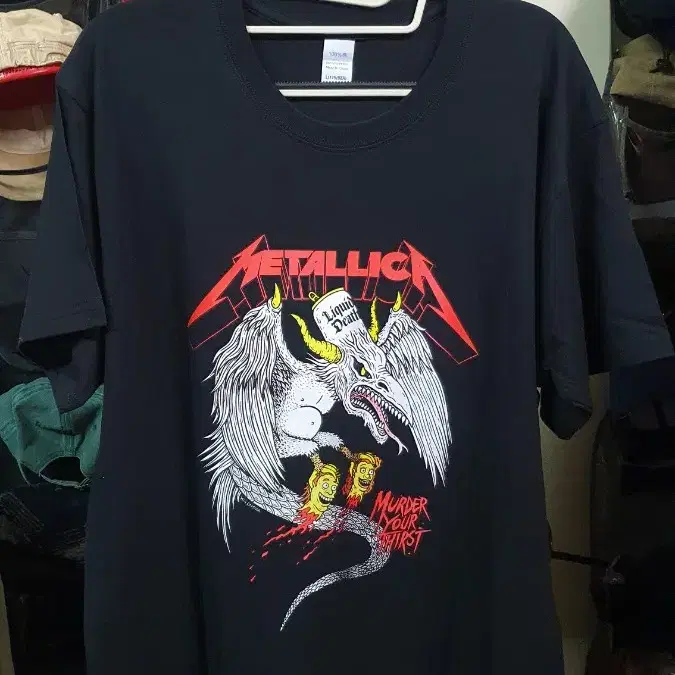 새상품)메탈리카(metallica)M72 고급양면프린팅 코튼반팔티L