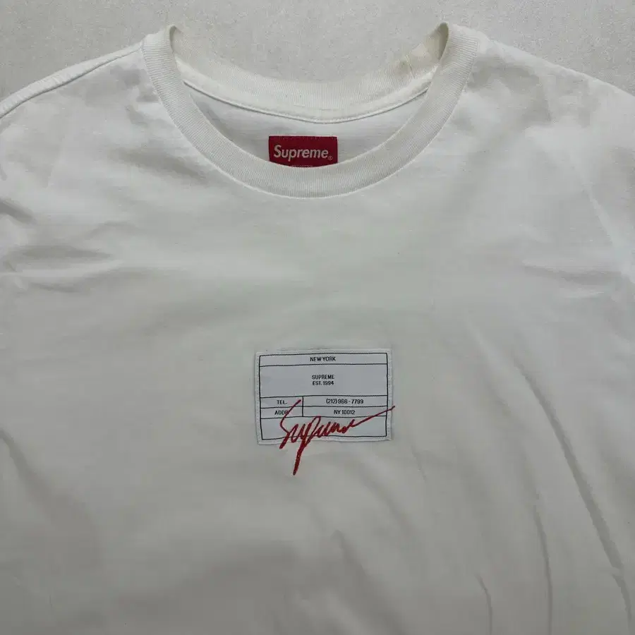 슈프림 티셔츠 Supreme Signature Label 21SS