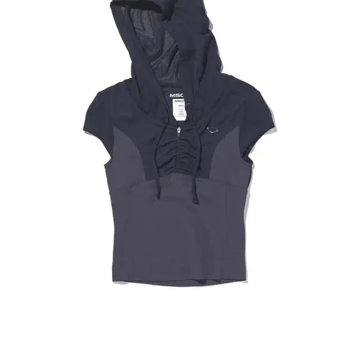 미스치프 HOODED TRACK HALF ZIP-UP NAVY