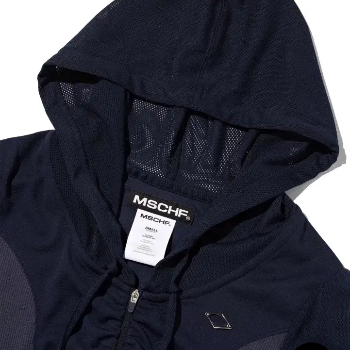 미스치프 HOODED TRACK HALF ZIP-UP NAVY