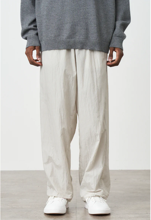 ATON TOKYO - Hand Dyed Nylon Overpants Light Grey 6