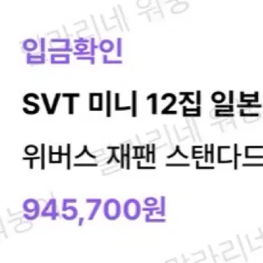 세븐틴 svt 미니12집 일본 특전 포카 분철