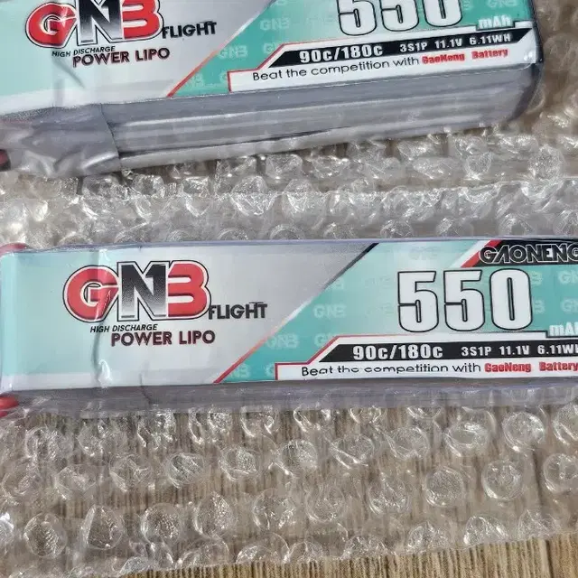 GNB 3S 11.1V 550mAh 90C 180C LiPo 배터리3개