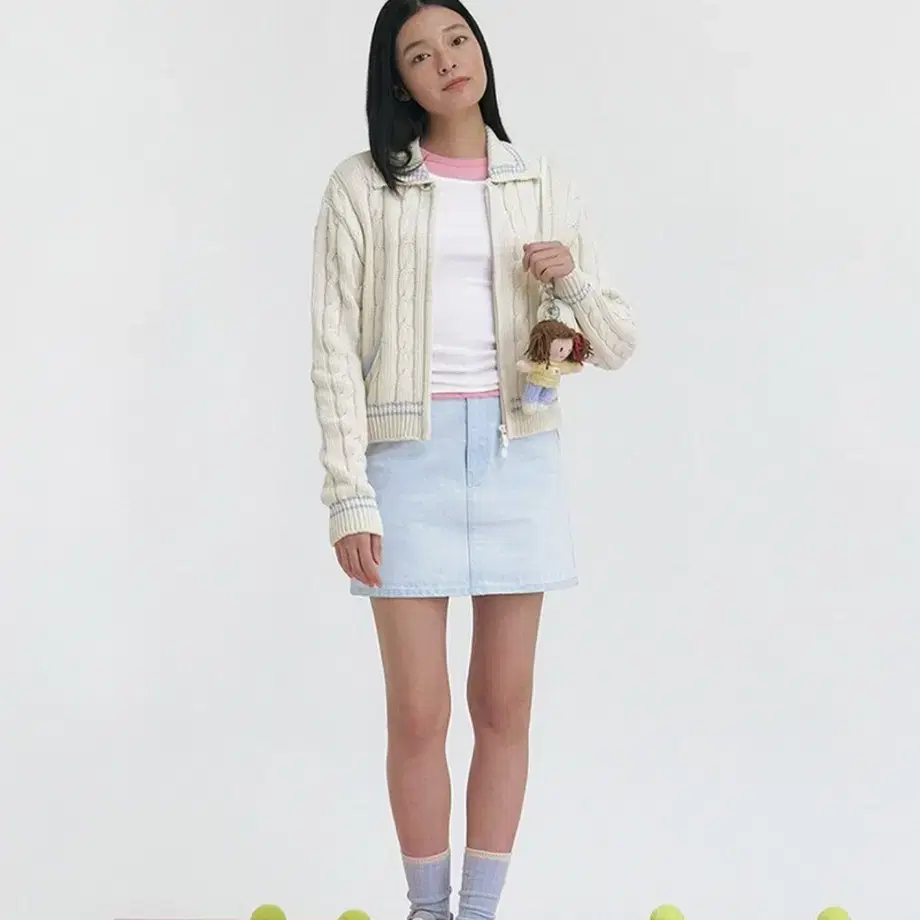 그로브 23SS KNIT ZIPUP IVORY