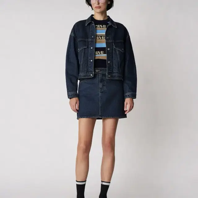 그로브 22F/W POLE DENIM JACKET BLUE