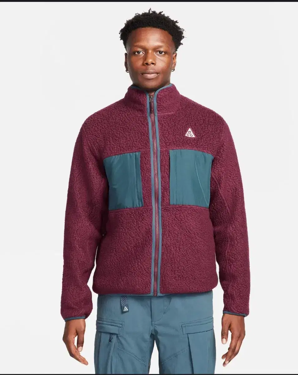 Nike ACG Arctic Wolf Full Zip Top Maroon Teal