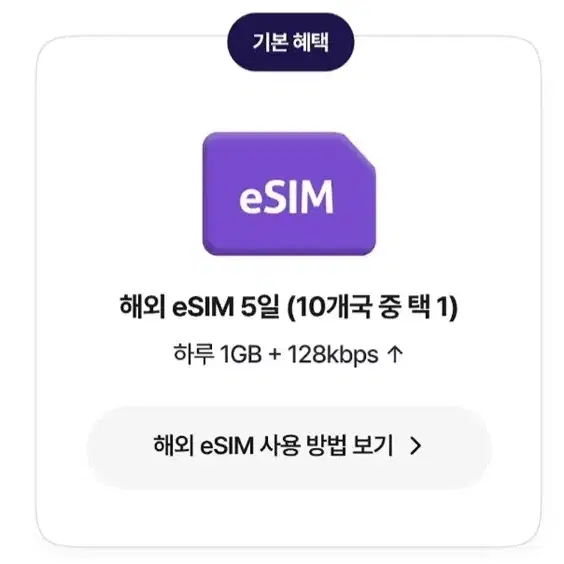 유심사 해외 eSIM 5일 상품권