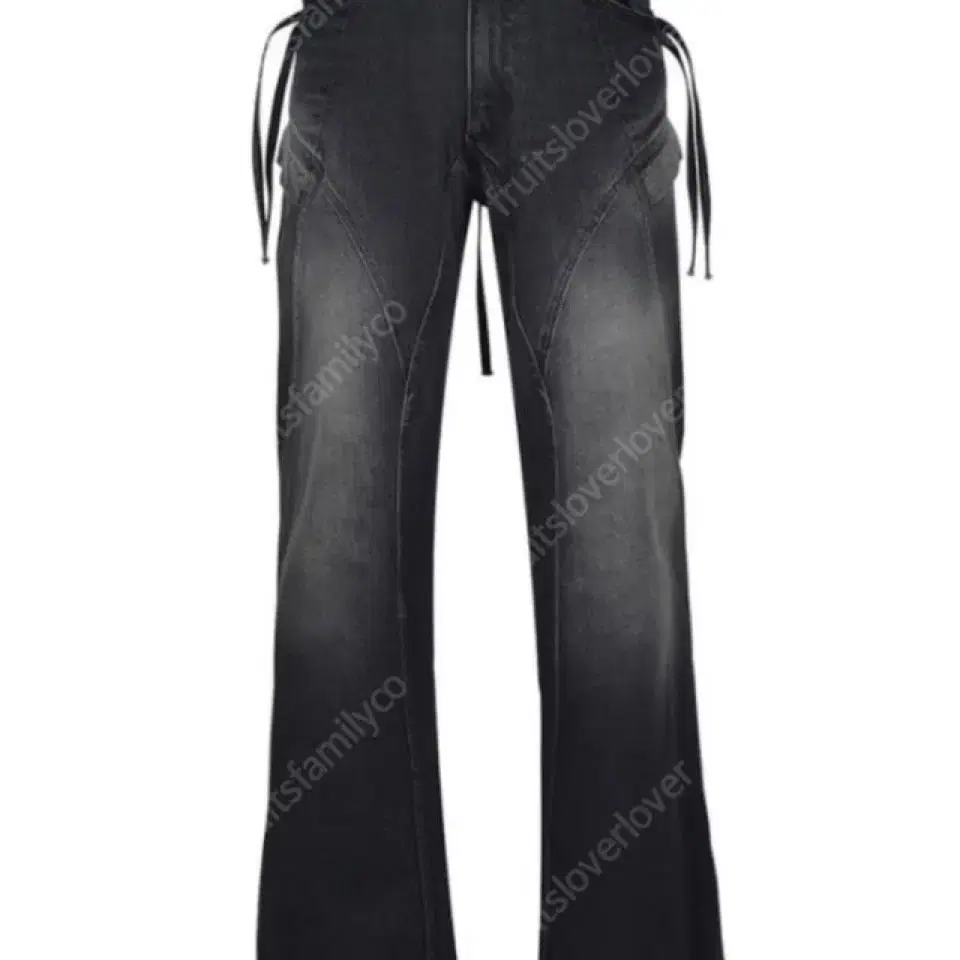 (급처) L)) PULL BACK DENIM PANTS black