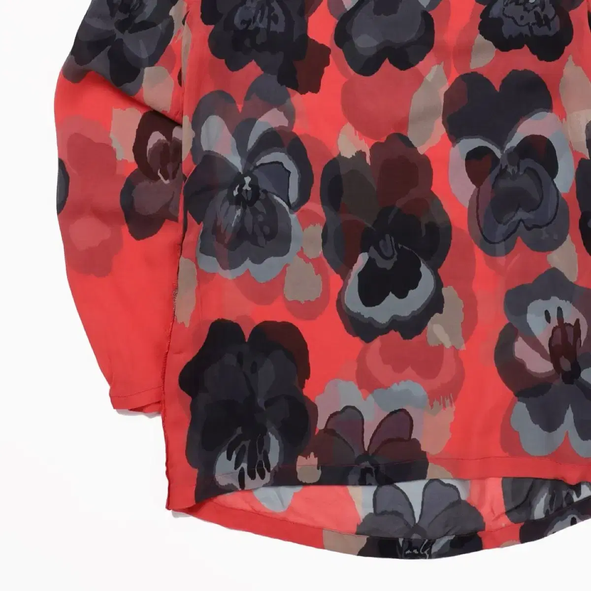 Dries Van Noten Flower Silk Blouse