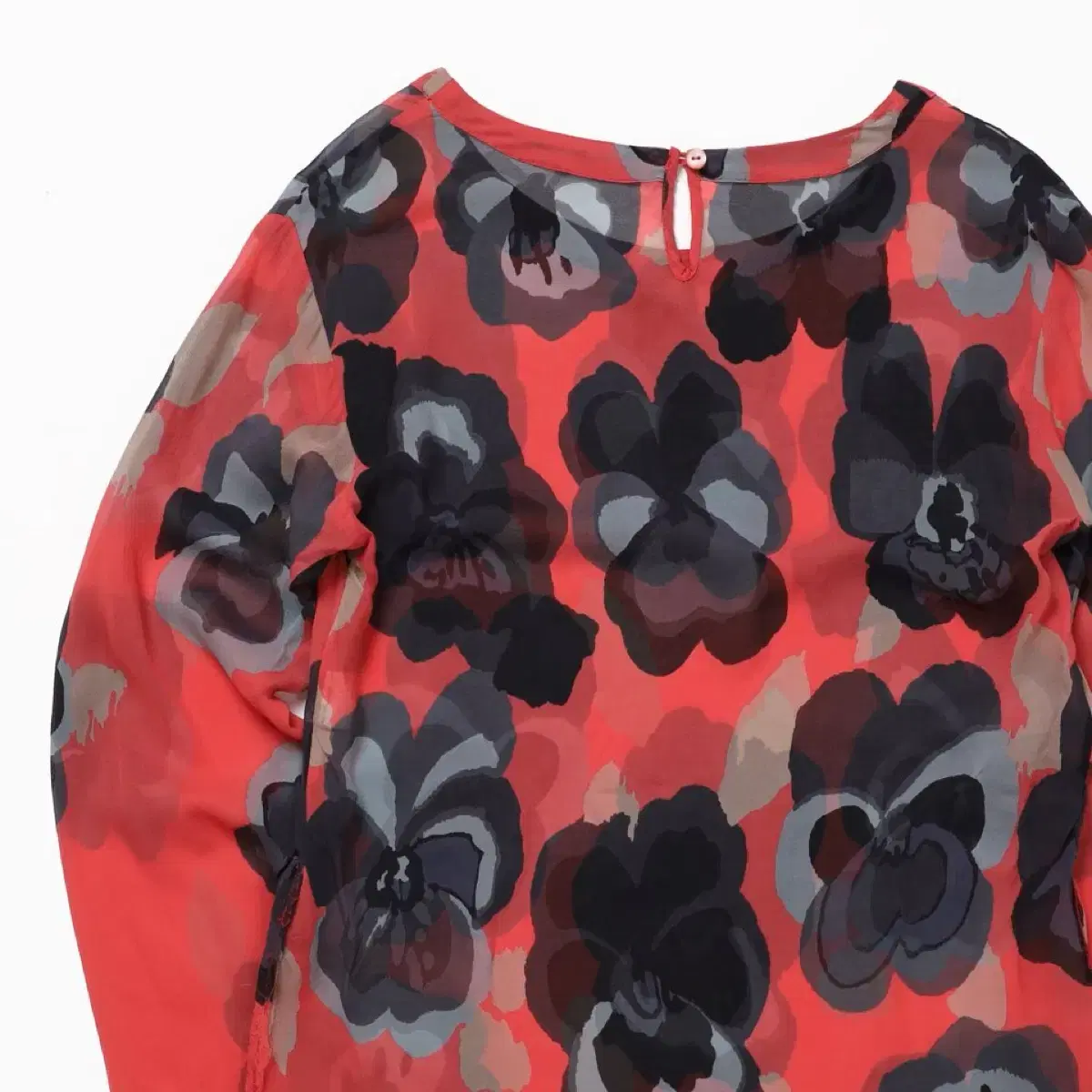 Dries Van Noten Flower Silk Blouse