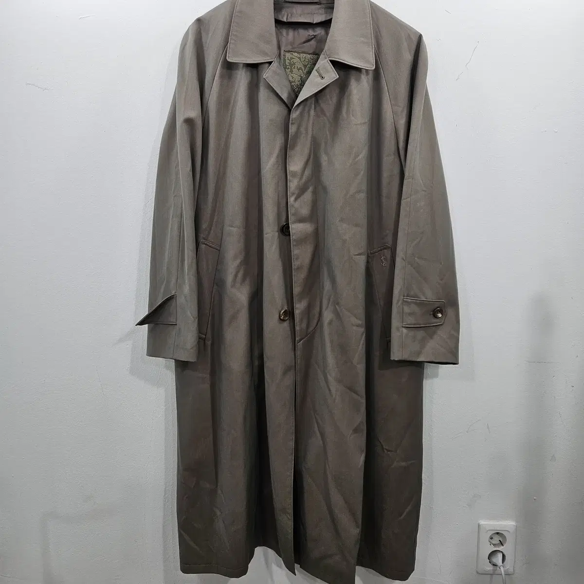 L) Yves Saint Laurent men's trench coat