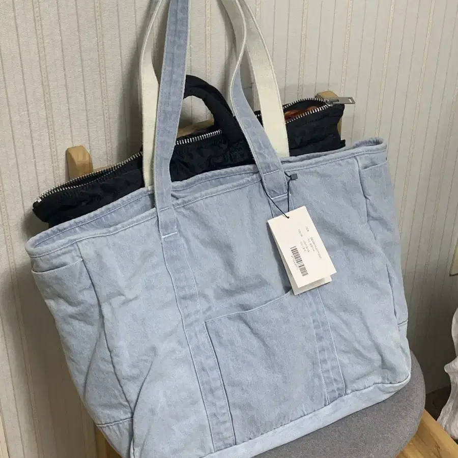 마지언타이틀 denim plenty bag