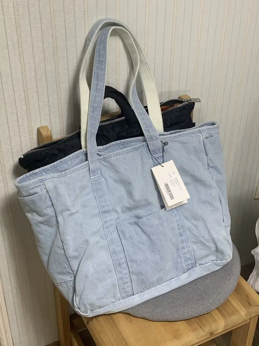 마지언타이틀 denim plenty bag