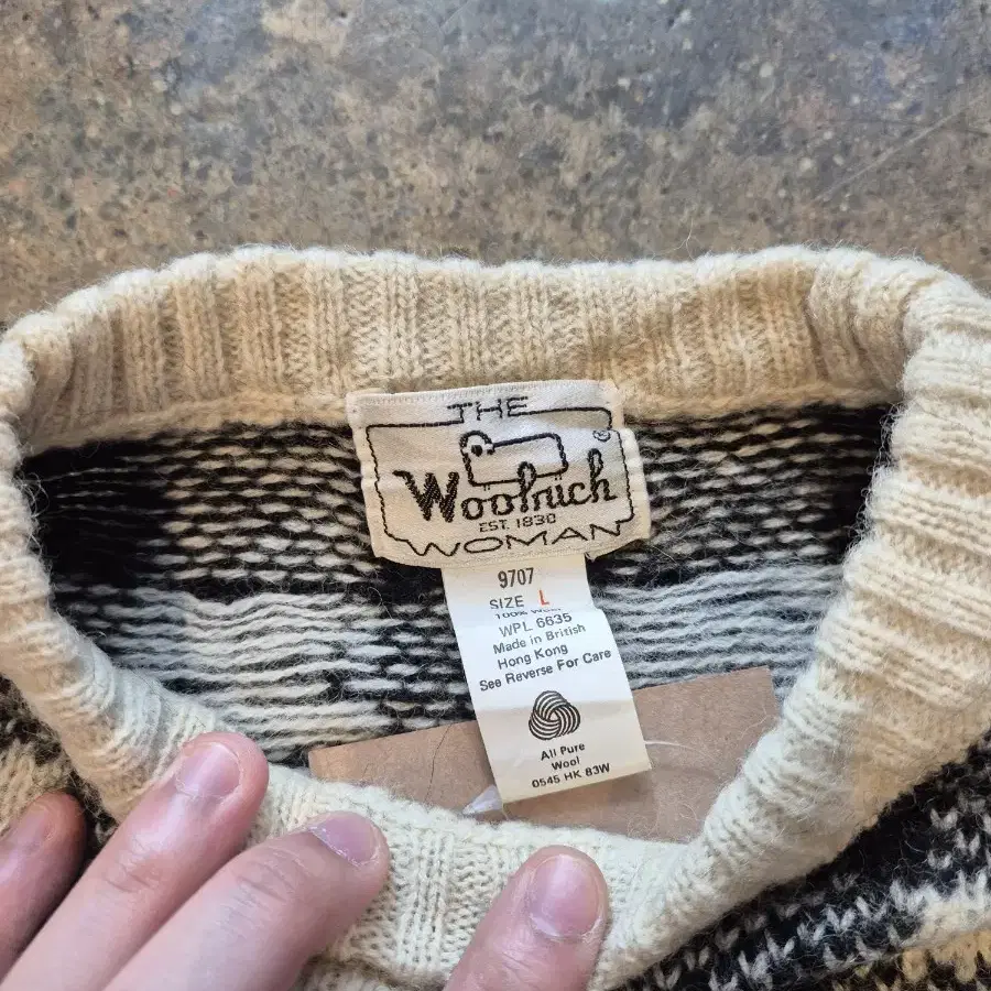 80s Woolrich 스웨터(라지)