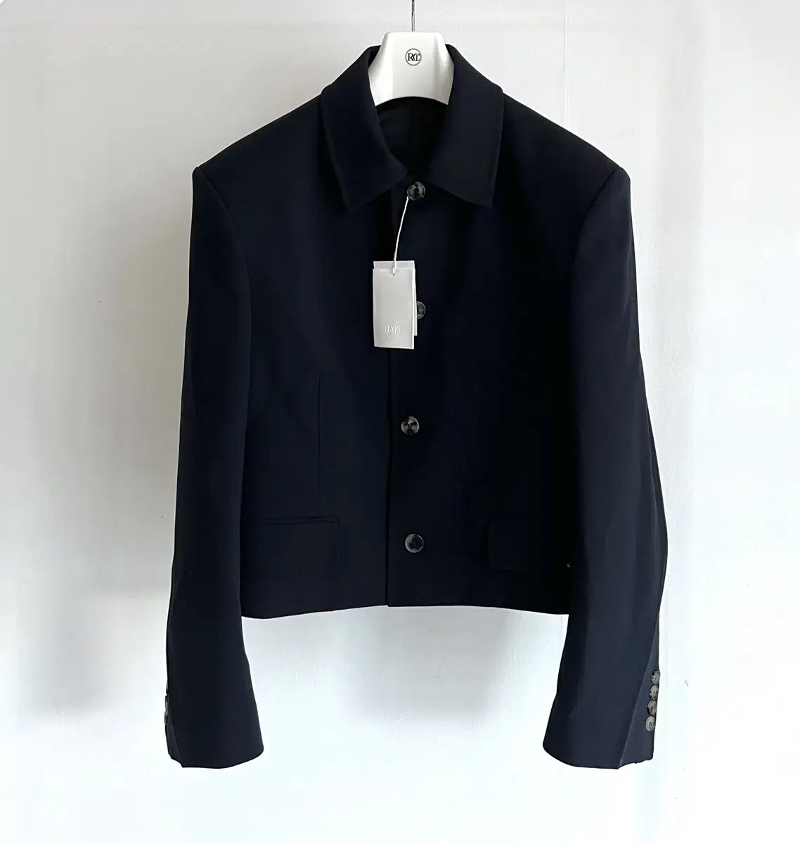 Recto 24FW Wool Blend Short Jacket Dark Navy