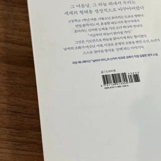 신카이 마코토 날씨의 아이 소설책 스페셜 에디션