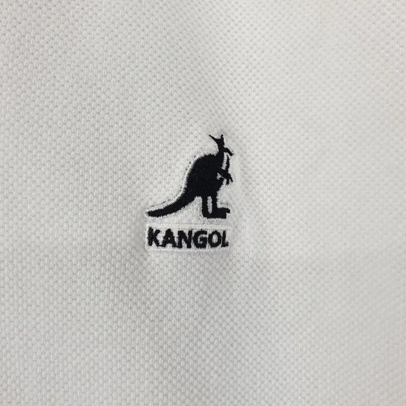 Z5631 KANGOL 화이트 반팔 카라티셔츠 남L