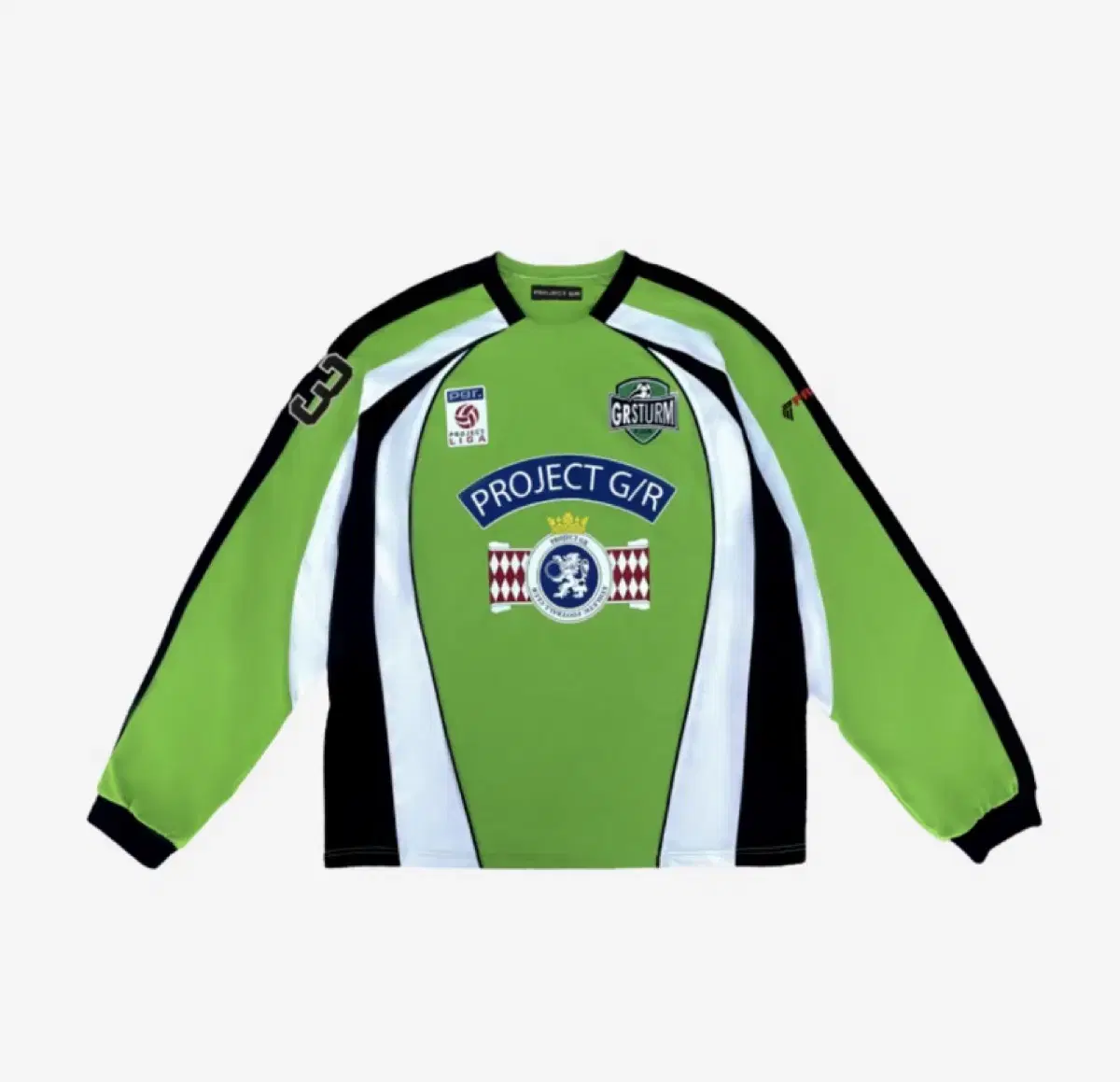 [2] PROJECT GR Long Sleeve Football Jersey Green