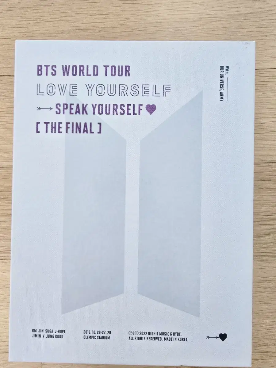 BTS 스피크유어셀프 스픽콘 파이널 서울 DVD 방탄소년단