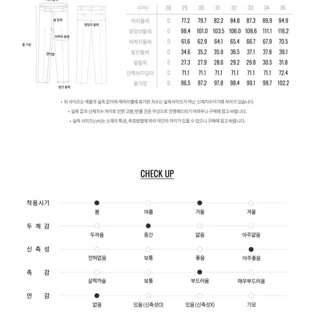 (가격제시가능 미착용)컨셉원 테이퍼드핏 슬랙스 블랙 29