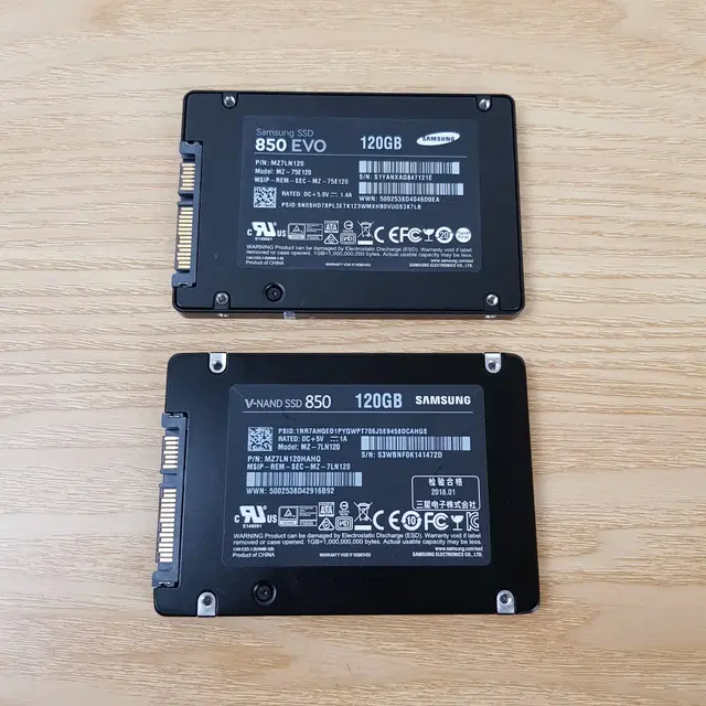 삼성 850 EVO 120 GB SSD 수량 가능 검수 완료