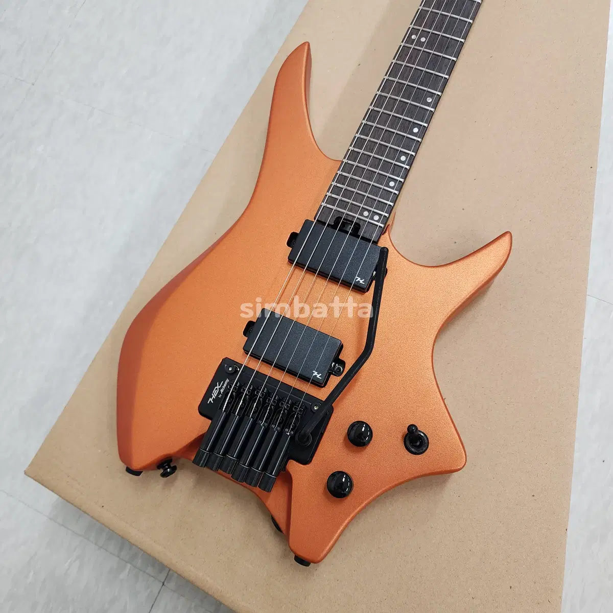 Hex Headed Electric Guitar N500 Metallic Coral Orange #헥스일렉