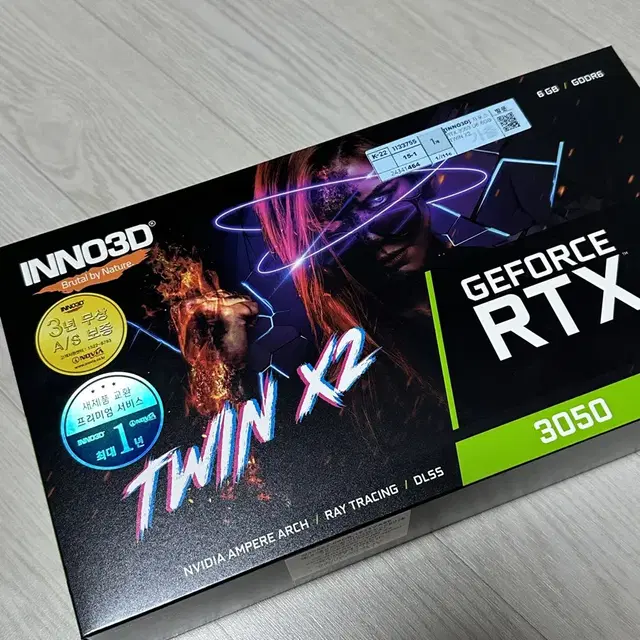 07.31수령 이노쓰리디 RTX 3050 6GB twin X2 판매합니