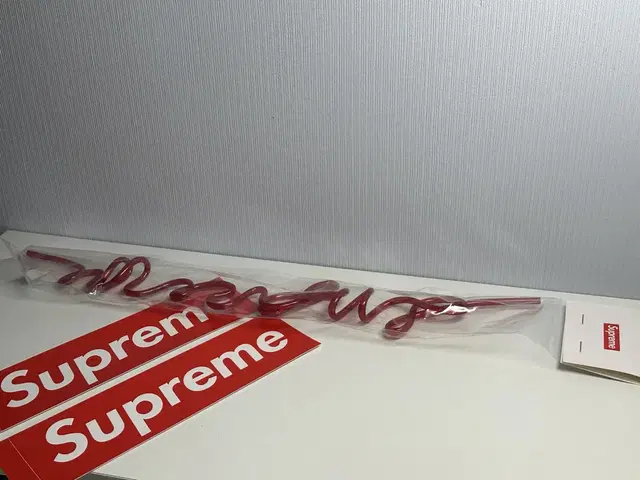 Supreme straw, sticker 슈프림 빨대, 스티커 2매