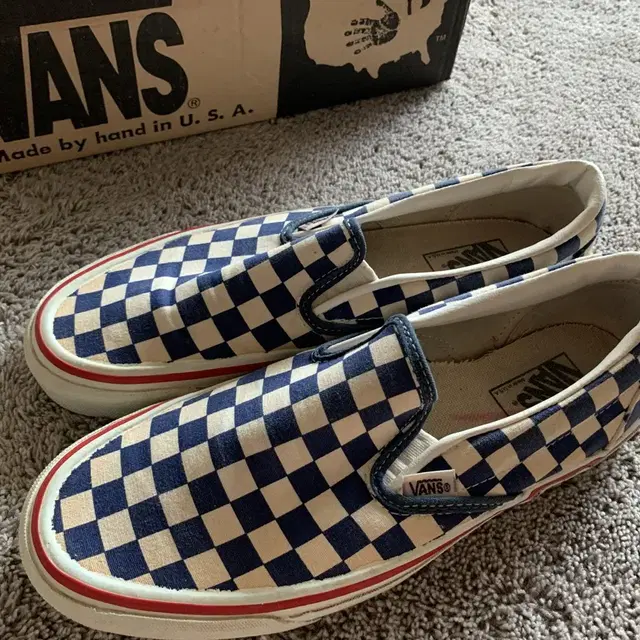 vans made in usa 빈티지 반스 블루 체커 275