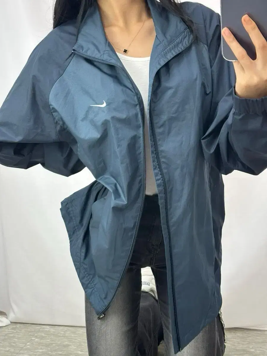 00s Nike Solo Swoosh Old School Colorblocked Windbreaker Jacket (L)