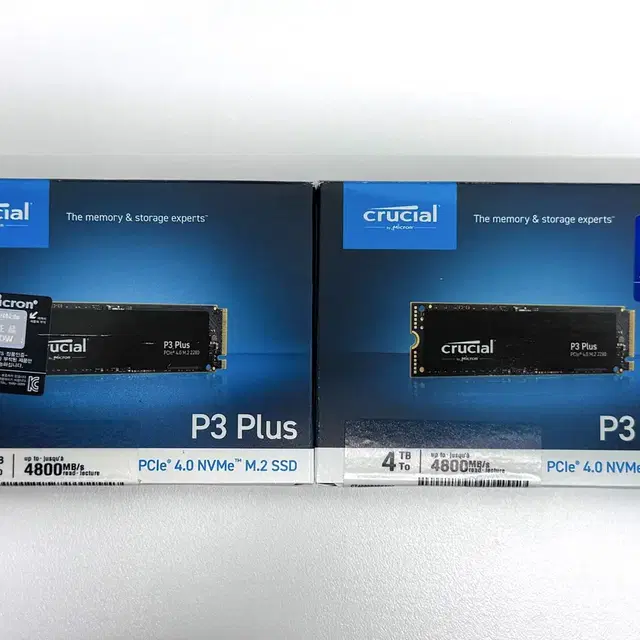 Crucial MVMe 4TB P3 plus 4800 MB X 20개