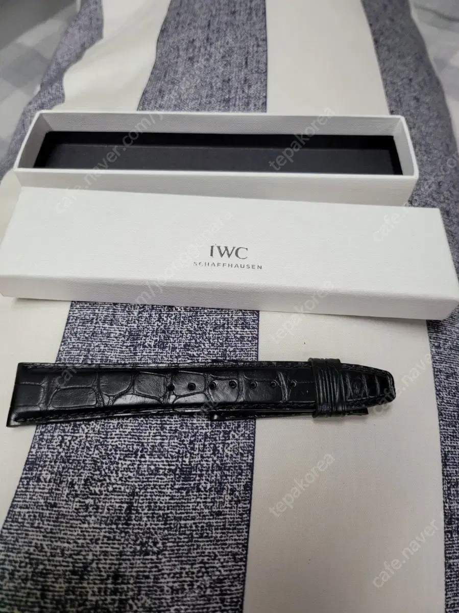 iwc시계 22mm 정품 악어가죽 스트랩