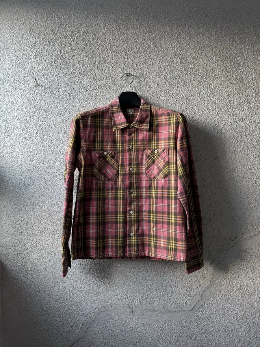 vintage pink check shirt