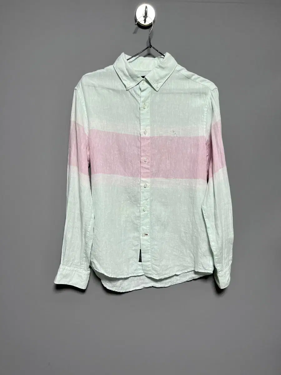 HAZZYS Linen Colorblocked Shirt Size 95