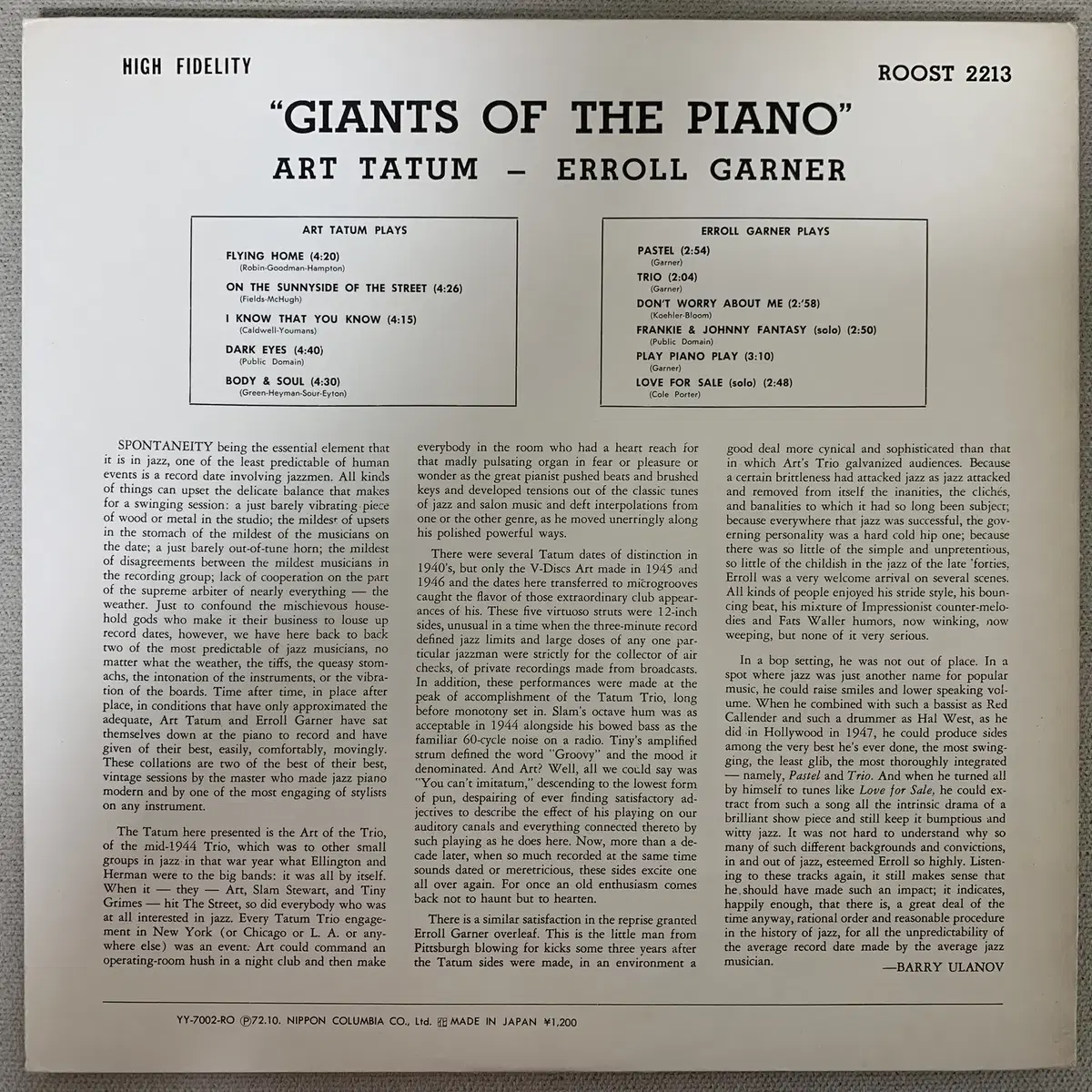 [JAZZ] Art Tatum, Erroll Garner - Giants